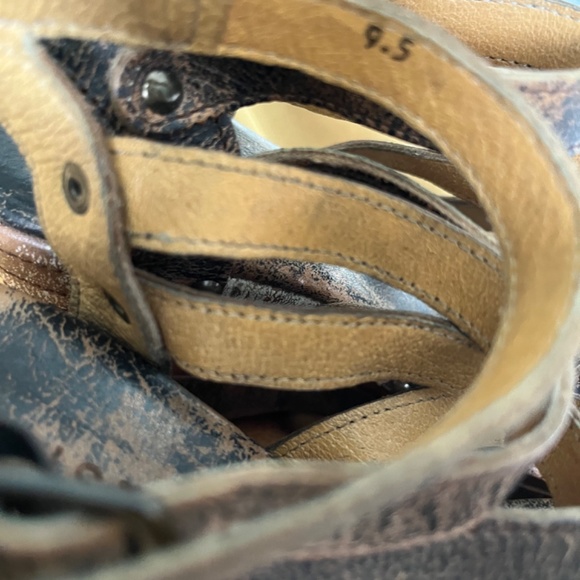 Bed Stu Juliana Wooden Wedge Platform Sandals 9.5 - Picture 7 of 13